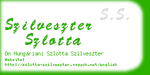 szilveszter szlotta business card